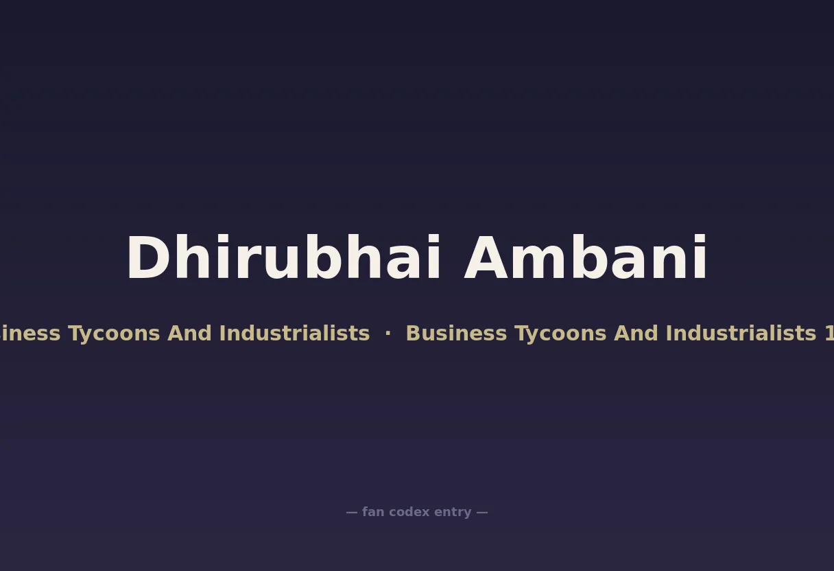 Dhirubhai Ambani